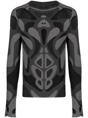 HELIOT EMIL patterned intarsia-knit jumper - Black