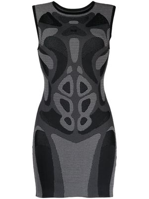 HELIOT EMIL patterned intarsia-knit sleeveless dress - Black