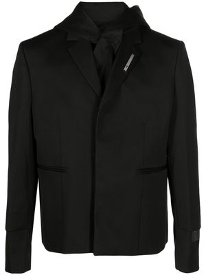 HELIOT EMIL single-breasted hooded blazer - Black