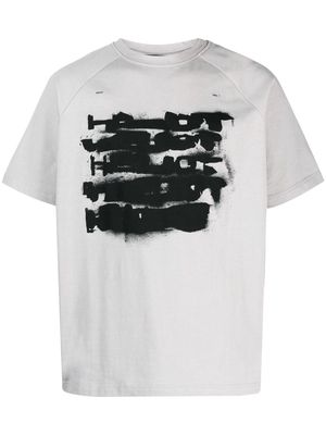 HELIOT EMIL spray-print cotton T-shirt - Grey