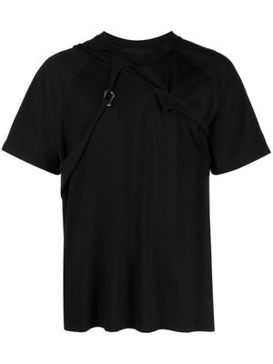 HELIOT EMIL Tephra harness cotton T-shirt - Black