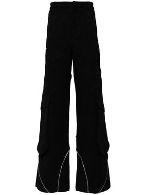 HELIOT EMIL zip-detail cargo trousers - Black
