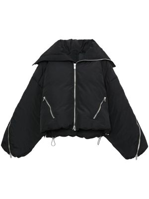 HELIOT EMIL zip-up puffer jacket - Black