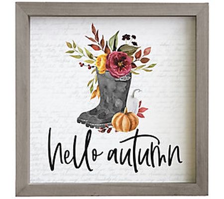 Hello Autumn Boot Rustic Frame by Sincere Surro undings