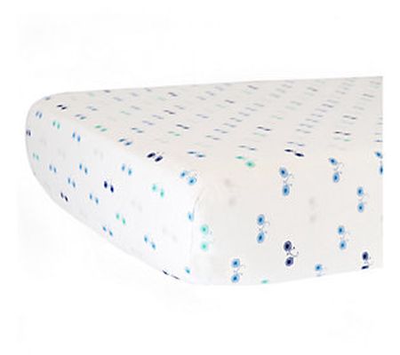 Hello Spud Blue Bicycles Fitted Crib Sheet