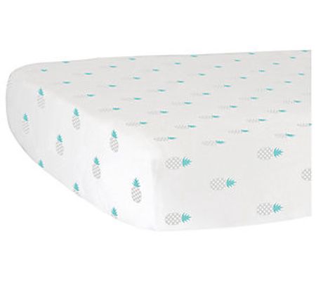 Hello Spud Pineapples Fitted Crib Sheet