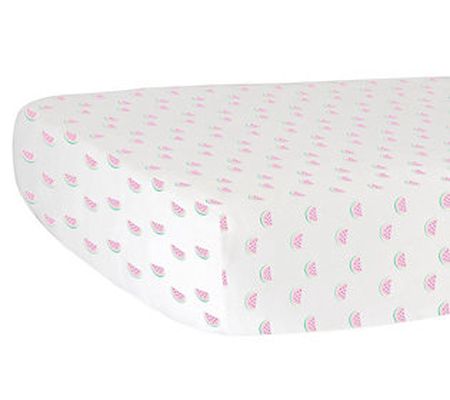Hello Spud Watermelon Fitted Crib Sheet