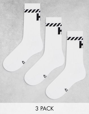 Helly Hansen 3-pack sports socks in white