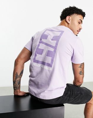 Helly Hansen core T-shirt with chest logo in lilac-Purple