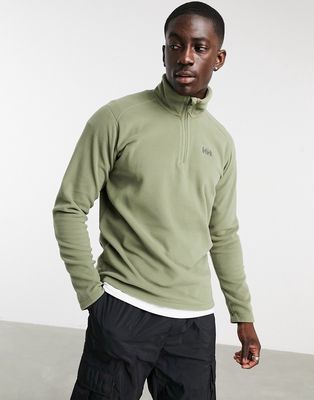 Helly Hansen Daybreaker 1/4 zip fleece in khaki-Green