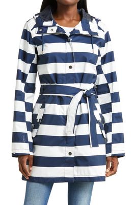 Helly Hansen Lyness II Waterproof Raincoat in Evening Blue Strip