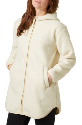 Helly Hansen Maud High Pile Fleece Hooded Jacket in Cream