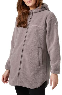 Helly Hansen Maud High Pile Fleece Hooded Jacket in Sparrow Grey