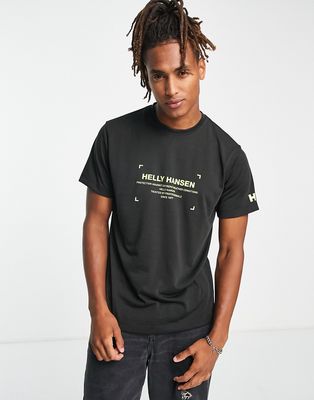 Helly Hansen Move t-shirt in black/green