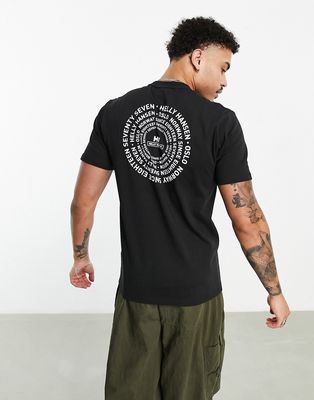 Helly Hansen Move T-shirt with back print in black
