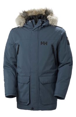 Helly Hansen Reine Waterproof Insulated Parka with Faux Fur Trim Hood in Alpine Frost