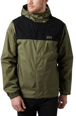 Helly Hansen Vancouver Hooded Rain Jacket in Lav Green