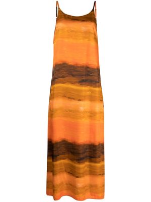 Helmstedt Leva painterly-print maxi dress - Orange