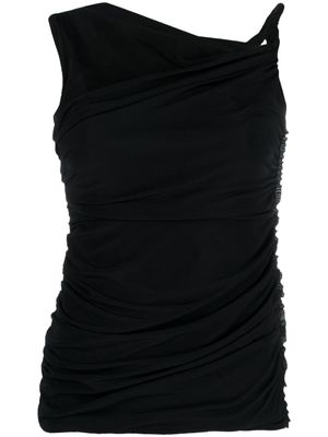 Helmut Lang asymmetric sleeveless top - Black