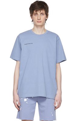 Helmut Lang Blue Cotton T-Shirt