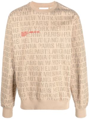 Helmut Lang city-print cotton sweatshirt - Neutrals