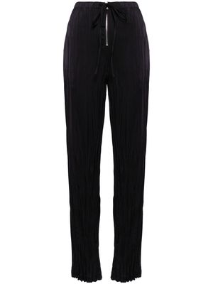 Helmut Lang crinkled satin trousers - Black