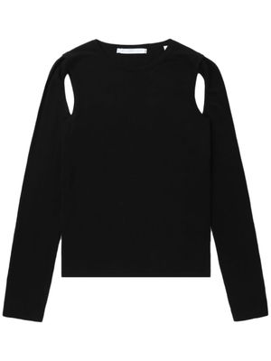 Helmut Lang cut-out fine-knit jumper - Black