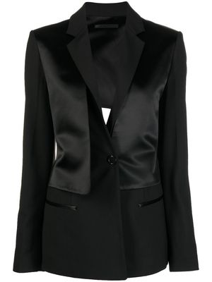 Helmut Lang cut-out layered blazer - Black