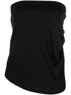 Helmut Lang cut-out ruched tube top - Black