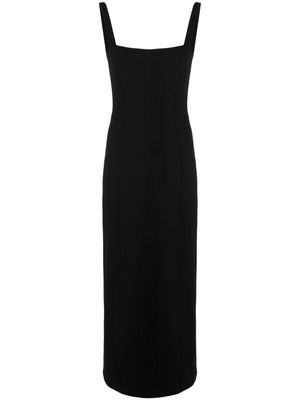 Helmut Lang cut-out sweetheart-neck maxi dress - Black