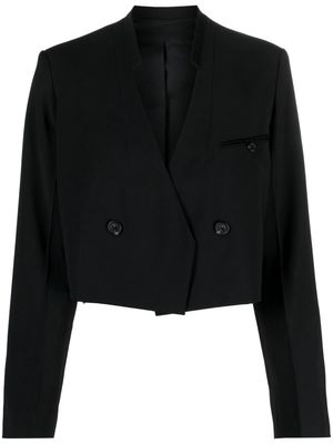 Helmut Lang double-breasted cropped blazer - Black