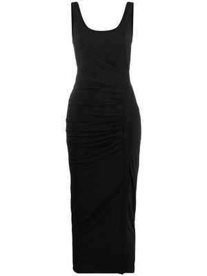Helmut Lang draped slit-detail dress - Black