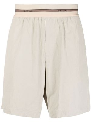 HELMUT LANG elasticated cotton shorts - Neutrals