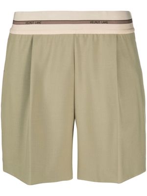 Helmut Lang elasticated-waist tailored shorts - Green