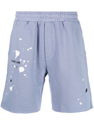 Helmut Lang embroidered-logo track shorts - Blue