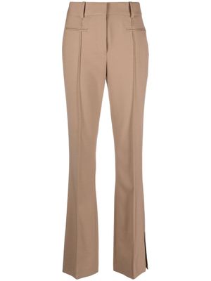 Helmut Lang flared tailored trousers - Brown