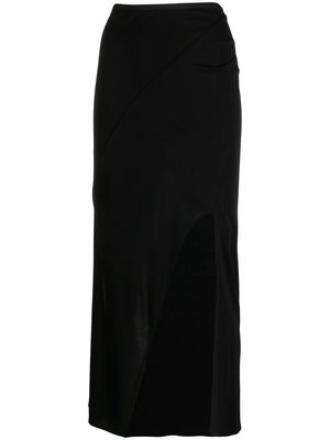 Helmut Lang front-slit straight skirt - Black
