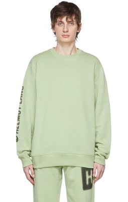 Helmut Lang Green Cotton Sweatshirt