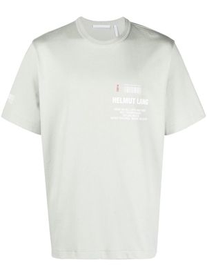 Helmut Lang Grey Logo-Print T-Shirt - Green