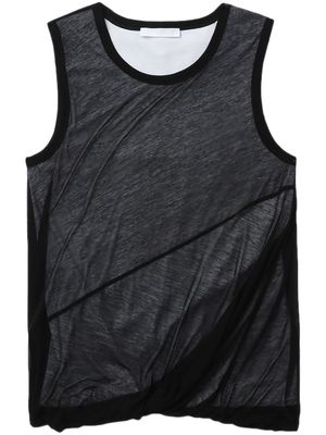 Helmut Lang layered cotton tank top - Black