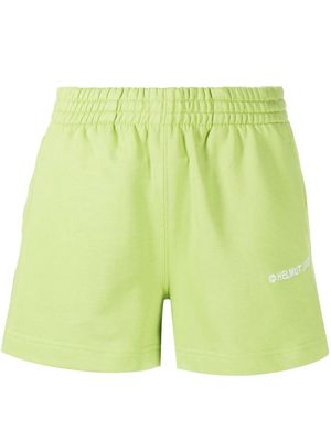 Helmut Lang logo-embroidered track shorts - Green