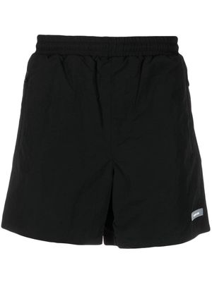 Helmut Lang logo-patch slip-on swim shorts - Black
