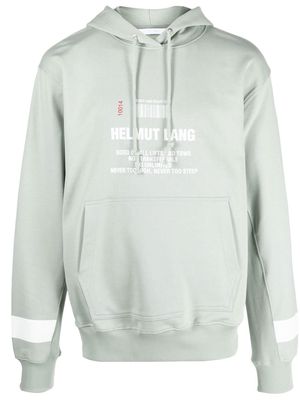 Helmut Lang logo-print cotton hoodie - Green