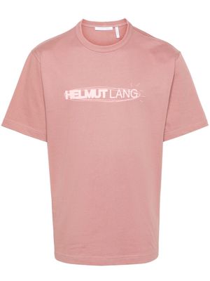 Helmut Lang logo-print cotton shirt - Pink