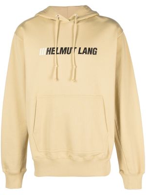 Helmut Lang logo-print drawstring hoodie - Yellow