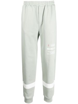 Helmut Lang logo-print elasticated-waistband sweatpants - Green
