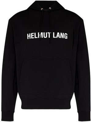 Helmut Lang logo-print hoodie - Black