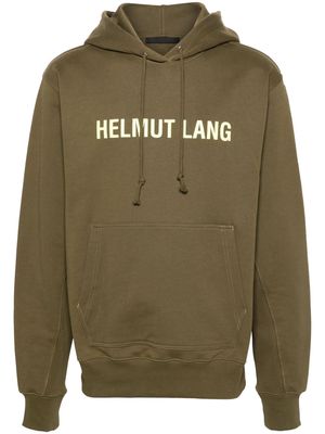 Helmut Lang logo print hoodie - Green