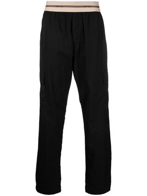 Helmut Lang logo straight-leg trousers - Black