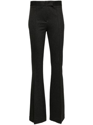 Helmut Lang mélange-effect mid-rise flared trousers - Grey